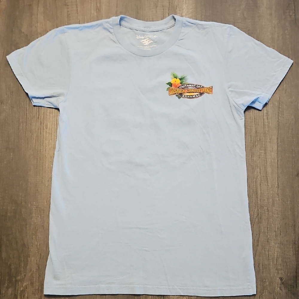 Light Blue Graphic T-Shirt Disney Cruise Line Castaway Cay